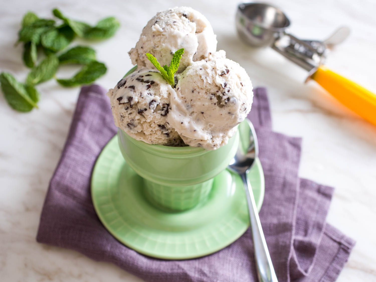 Helado de menta